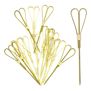 500 Pinchos Corazón Bambú Madera Snack Bar Catering Fiesta