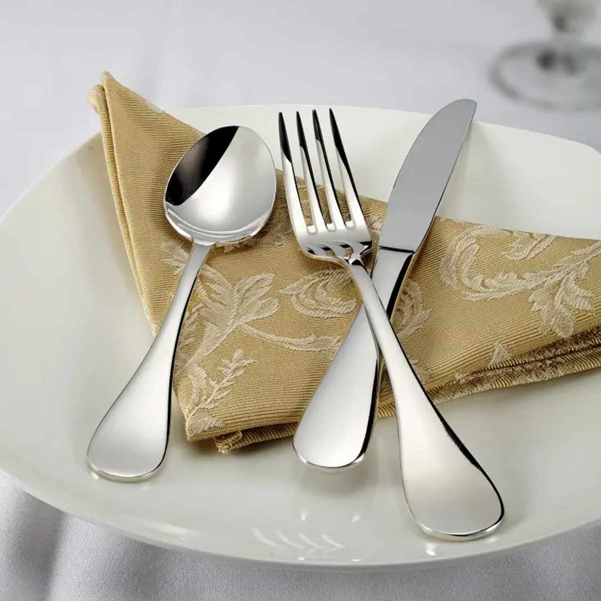 Set de 36 Cubiertos Venice en acero inoxidable 18/0 de peso extra pesado Cuchillo Tenedor Cuchara 1