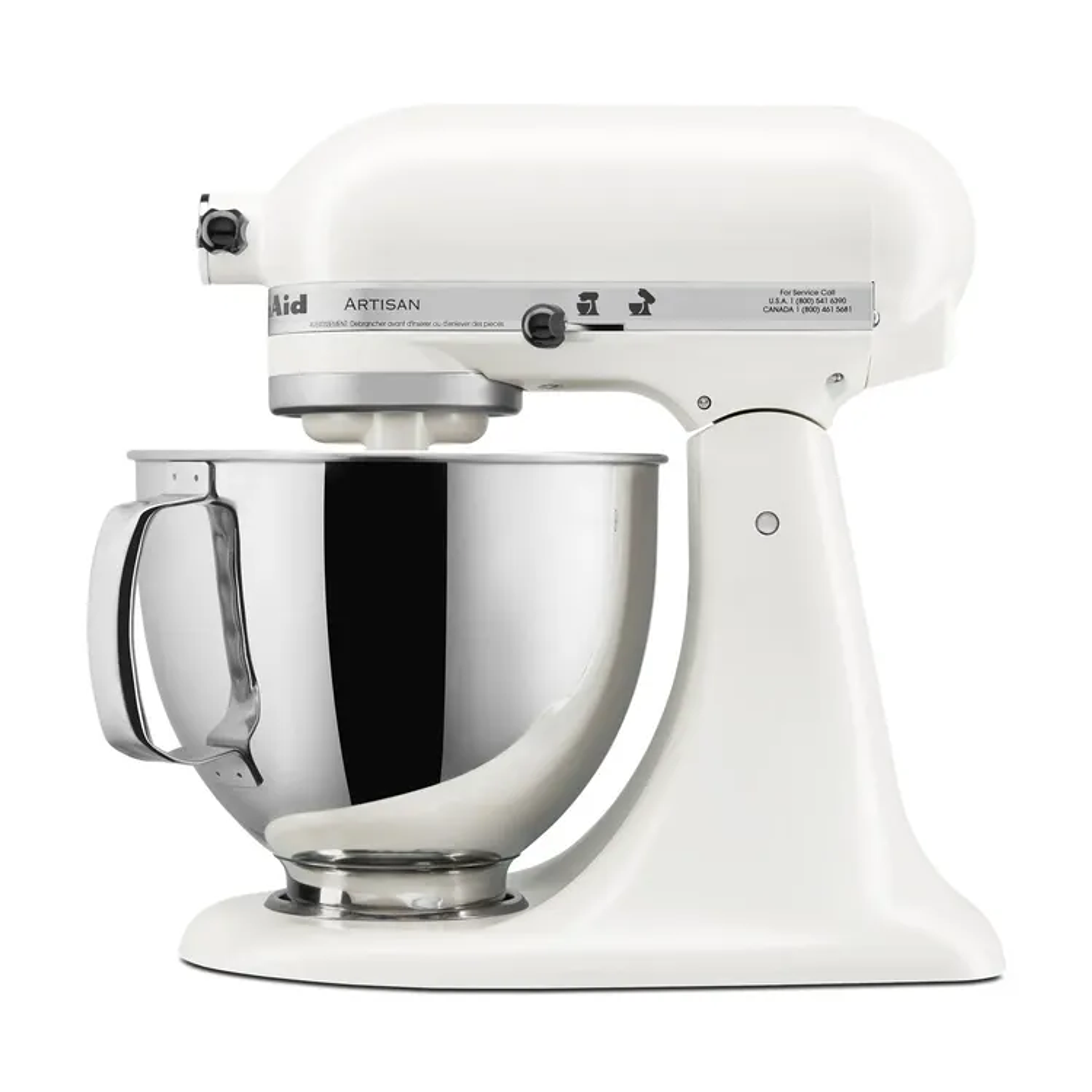Batidora de Pedestal KITCHENAID modelo Artisan de 4.7 LITROS BLANCO 4