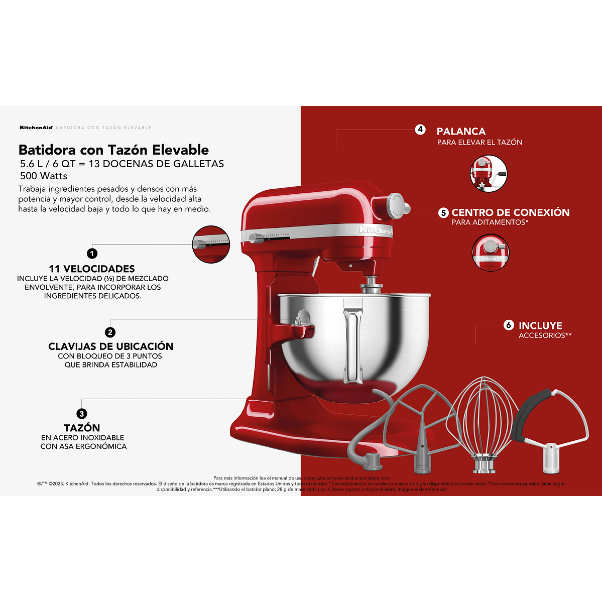 Batidora de Pedestal KITCHENAID modelo Profesional de 5.6 Litros PLATEADO 8