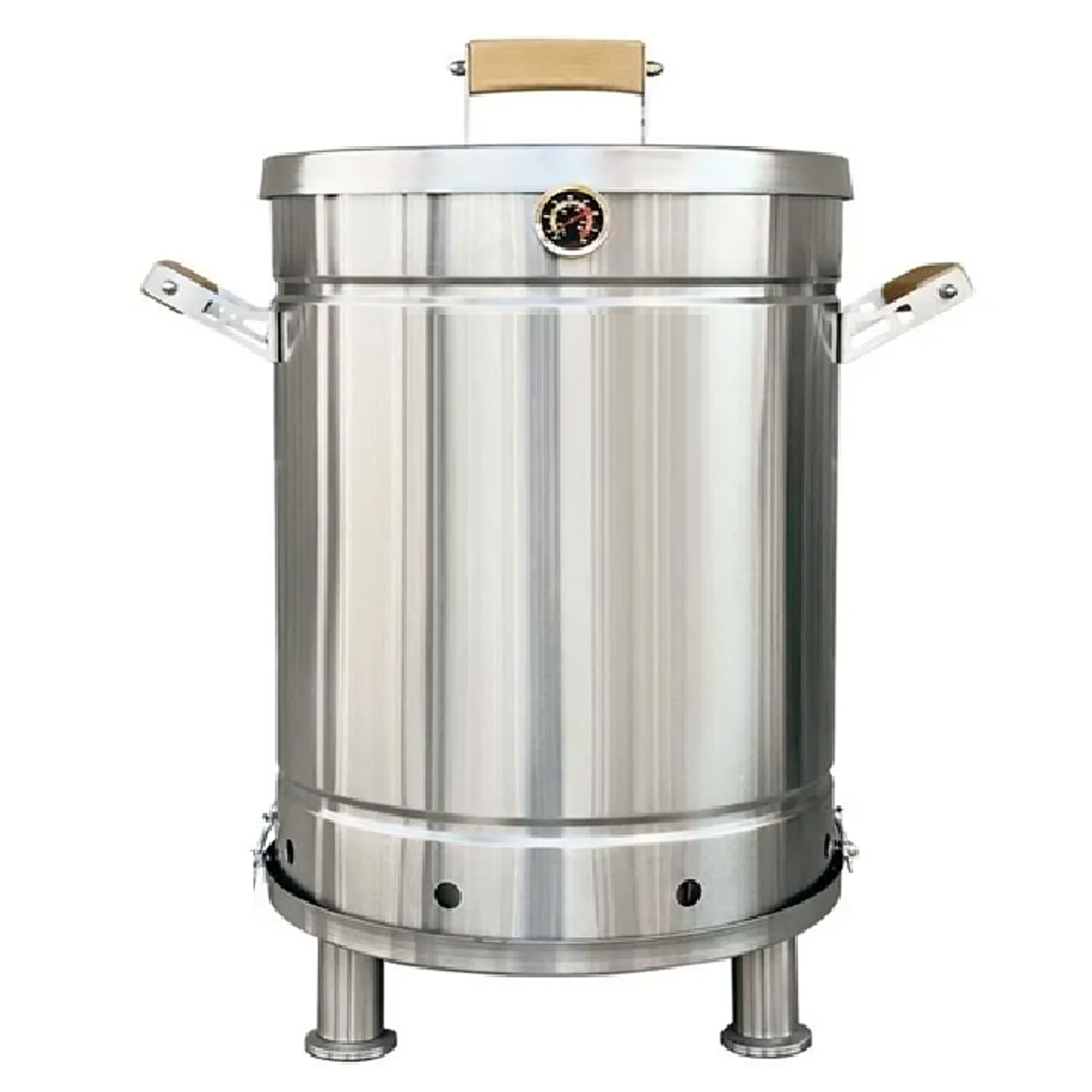 Barril Asador Grande en Acero Inoxidable Parrilla Removible + 10 Ganchos  1