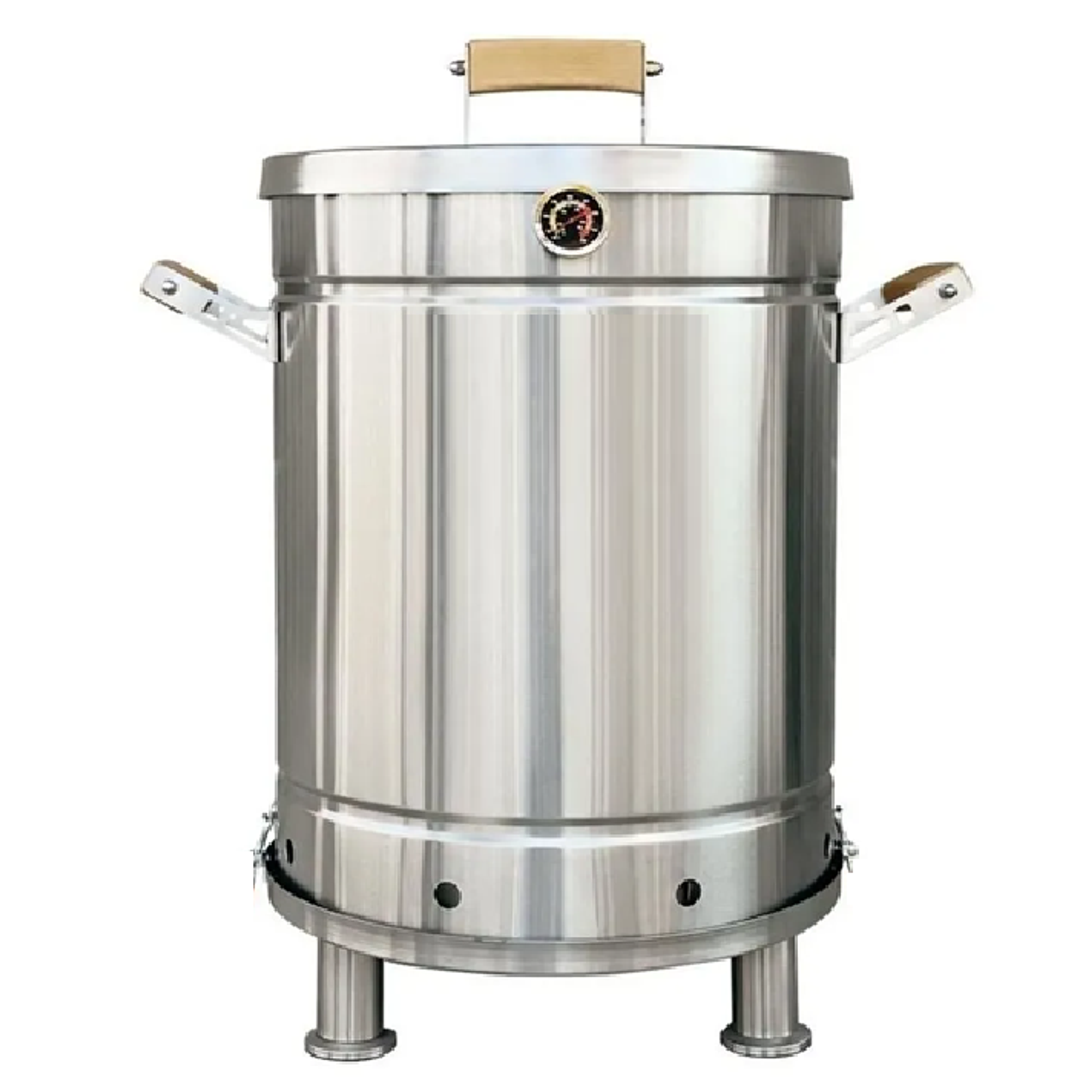 Barril Asador Grande en Acero Inoxidable Parrilla Removible + 10 Ganchos  1