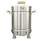 Barril Asador Mediano en Acero Inoxidable Parrilla Removible + 10 Ganchos  - Miniatura 1