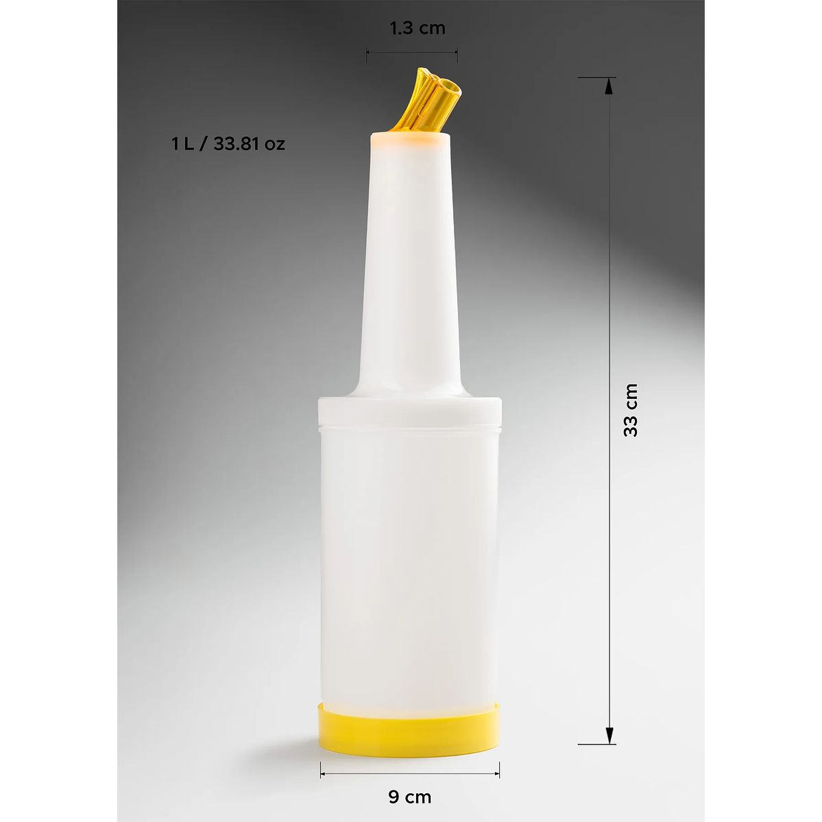 Bartender Botella Para Jugo Con Vertedor De 1 Litro Amarillo 8