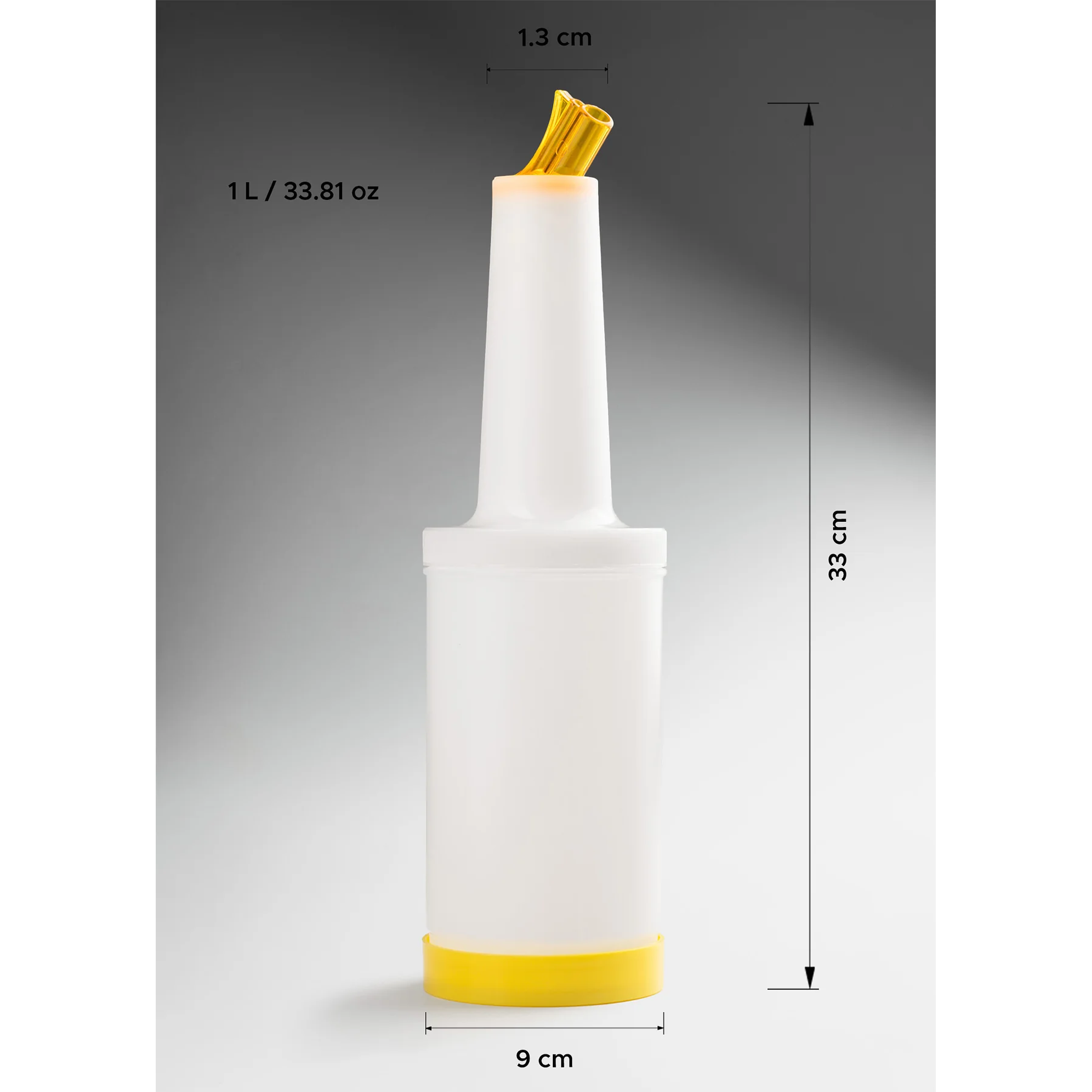 Bartender Botella Para Jugo Con Vertedor De 1 Litro Amarillo 8