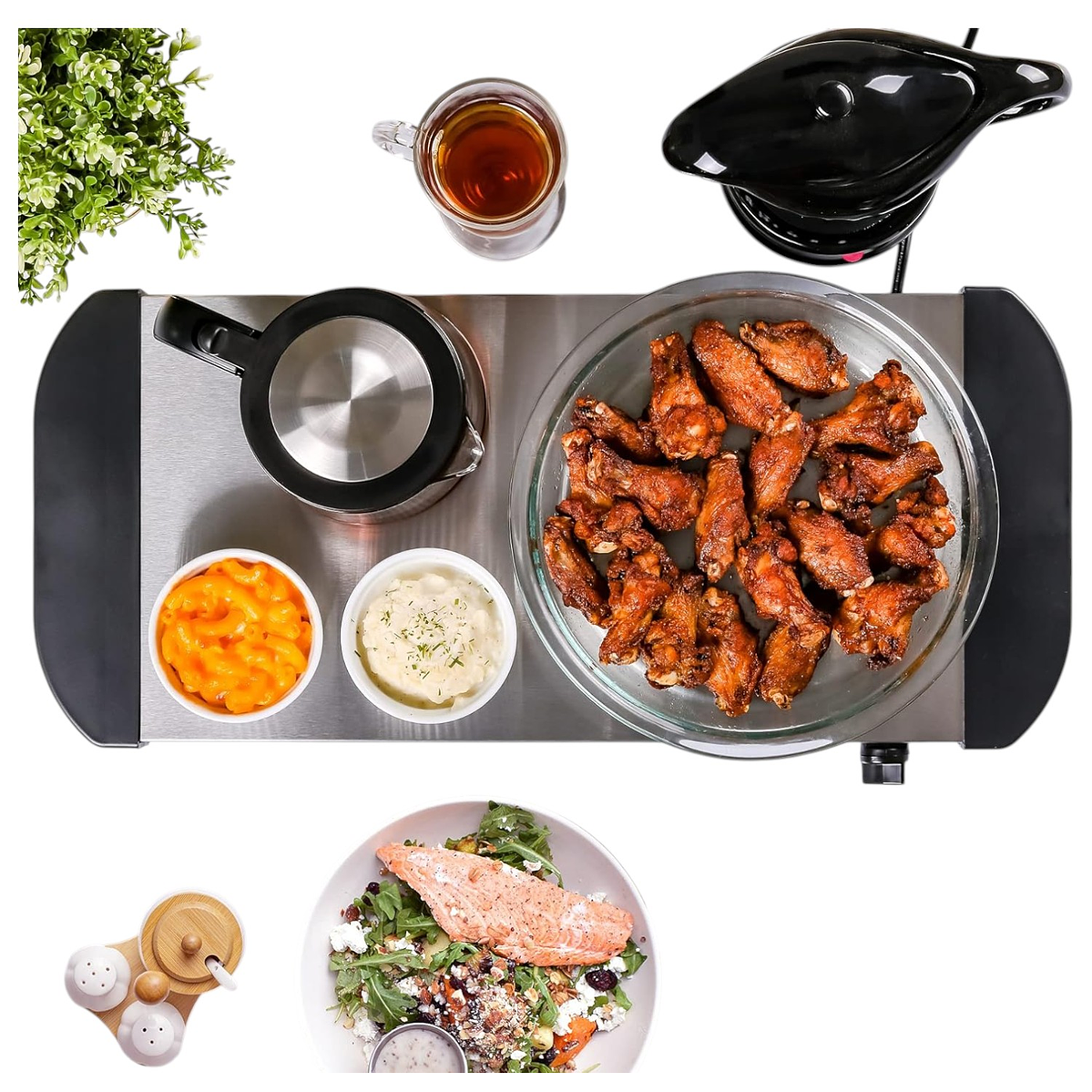 Cocina Eléctrica de Calentamiento 52x 25 cm Olla Sartén Samovar 4