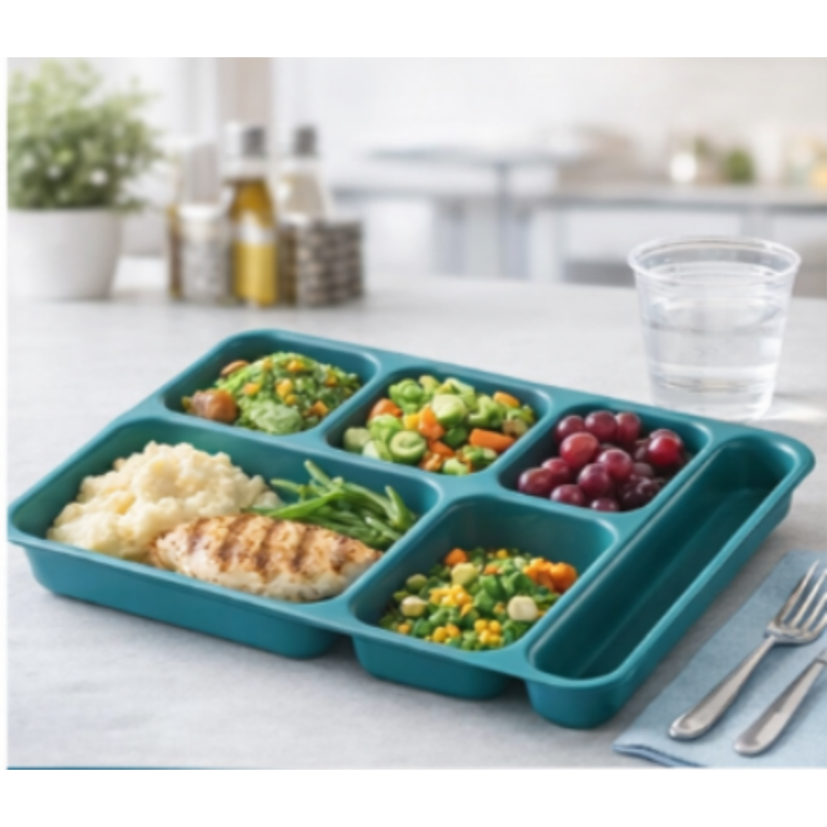 24 Bandejas De Servicio Cambro De 6 Compartimientos 4