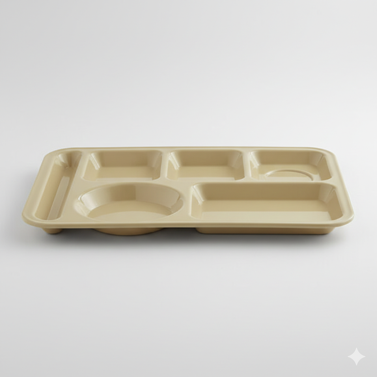 12 Bandejas Para Servicio de Alimentos 6 Compartimentos en Melamina Comedor Restaurante Hotel Escuela Hospitales 2