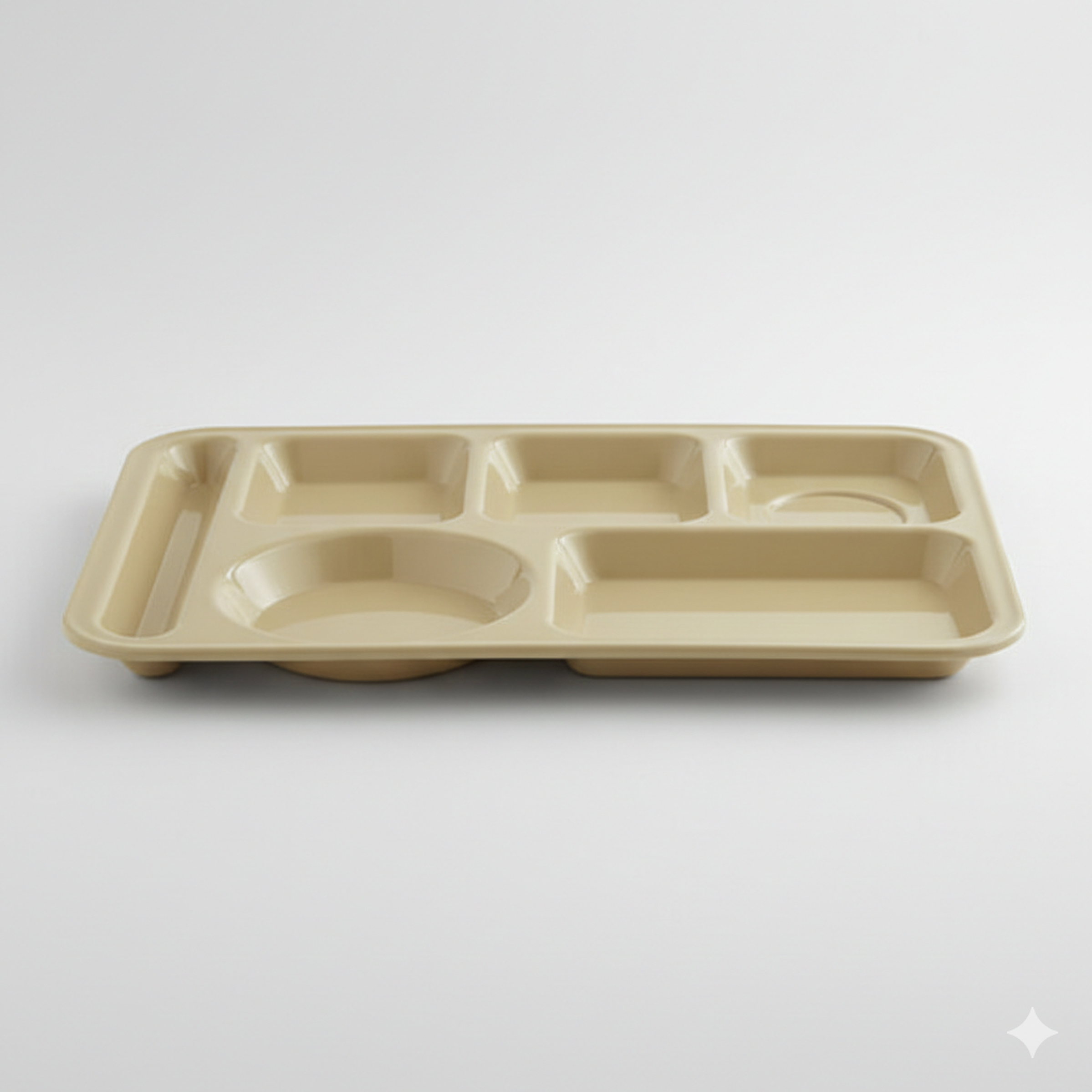 12 Bandejas Para Servicio de Alimentos 6 Compartimentos en Melamina Comedor Restaurante Hotel Escuela Hospitales 2