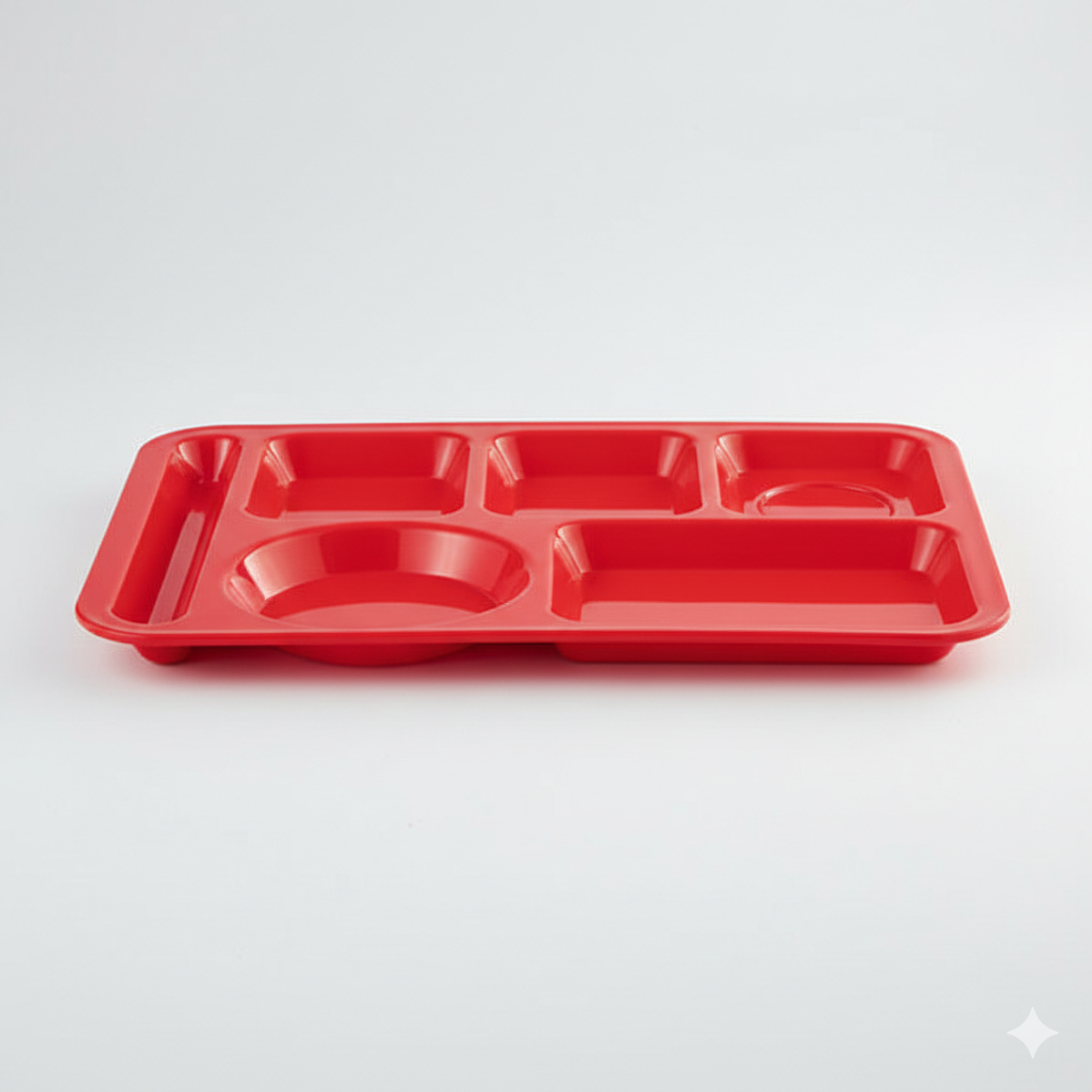 12 Bandejas Para Servicio de Alimentos 6 Compartimentos en Melamina Comedor Restaurante Hotel Escuela Hospitales 3