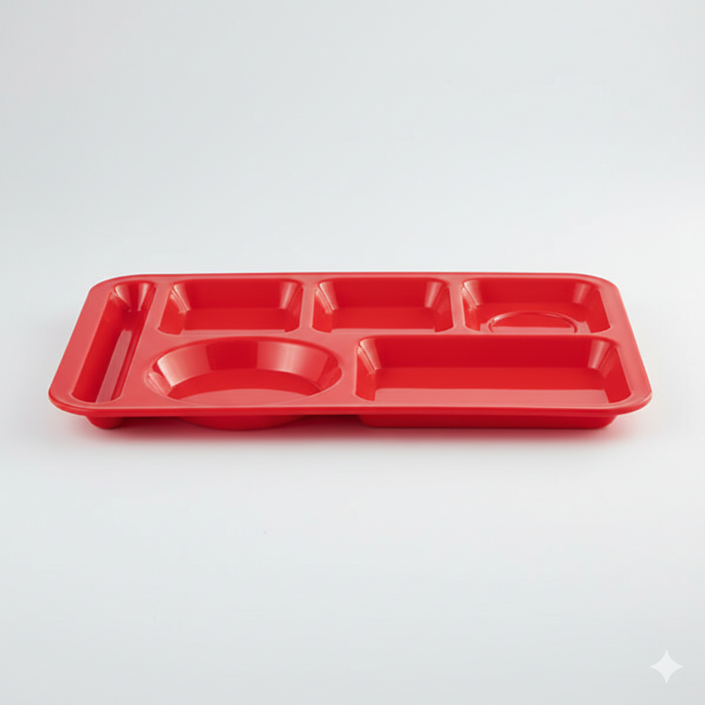 12 Bandejas Para Servicio de Alimentos 6 Compartimentos en Melamina Comedor Restaurante Hotel Escuela Hospitales 3