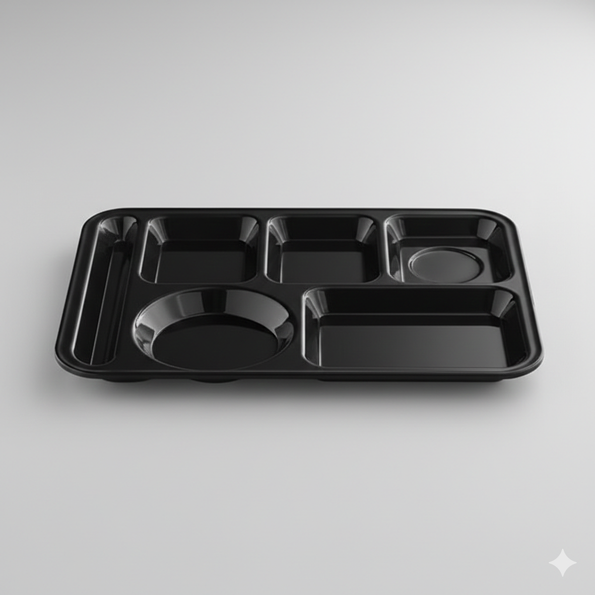 12 Bandejas Para Servicio de Alimentos 6 Compartimentos en Melamina Comedor Restaurante Hotel Escuela Hospitales 5