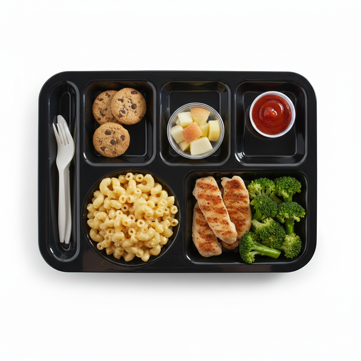 12 Bandejas Para Servicio de Alimentos 6 Compartimentos en Melamina Comedor Restaurante Hotel Escuela Hospitales 7