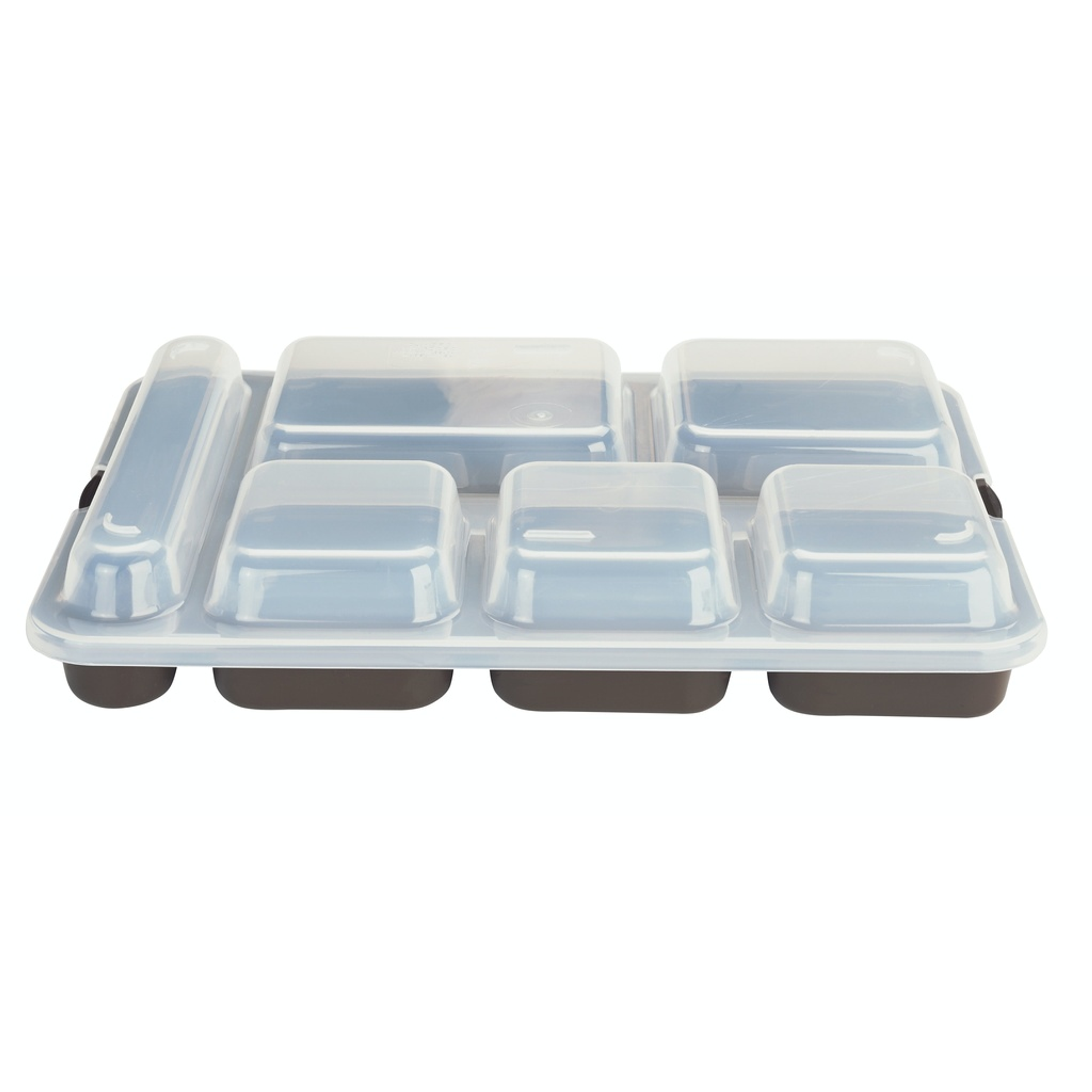 Set de 24 Bandejas + 24 Tapas De Servicio Cambro De 6 Compartimientos 10