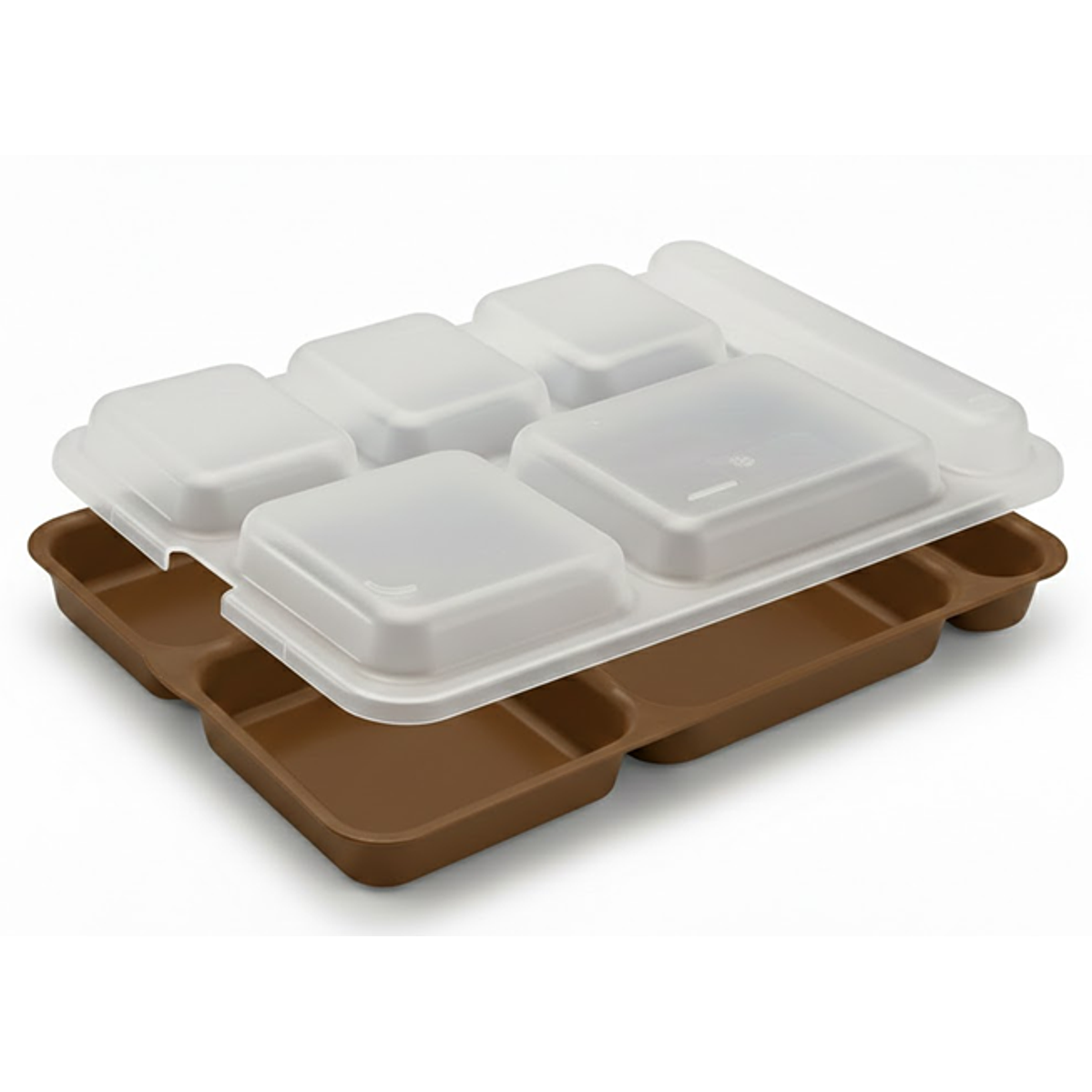 Set de 24 Bandejas + 24 Tapas De Servicio Cambro De 6 Compartimientos 3