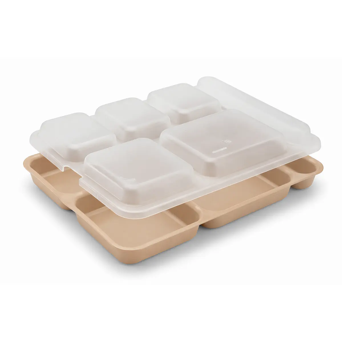 Set de 24 Bandejas + 24 Tapas De Servicio Cambro De 6 Compartimientos 2