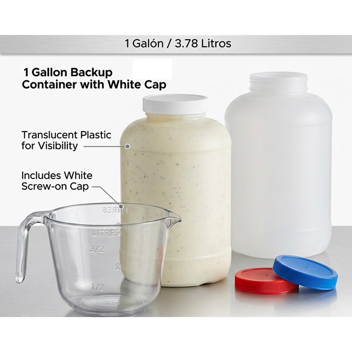 Contenedor de Respaldo – 1 Galón con Tapa - 3,78 litros 3