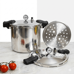 Olla de Presión con Manómetro – 22 QT (20,8 L) Inducción 
