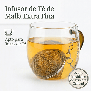 Set de 4 Infusores de Té – Acero Inoxidable Malla Extra Fina