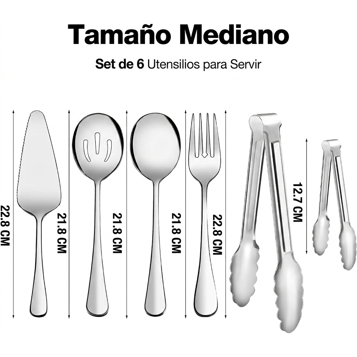 Juego de Utensilios para Servir – 6 Piezas de Acero Inoxidable 2