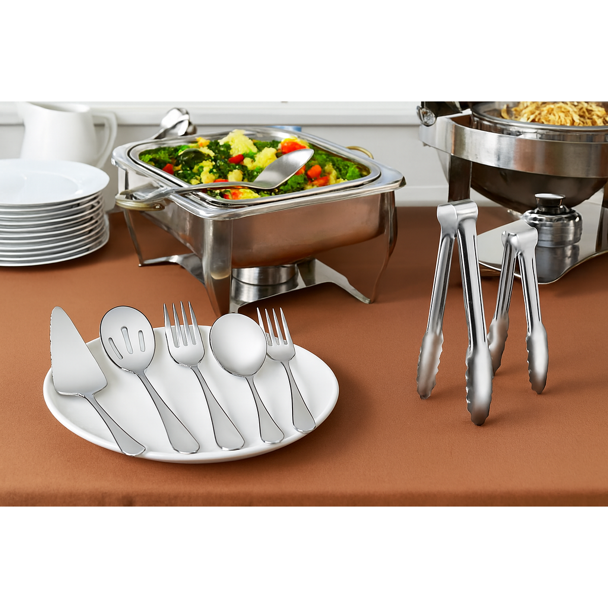 Juego de Utensilios para Servir – 6 Piezas de Acero Inoxidable 1