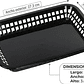 Set de 12 Canasta Rectangular Plástico Negro – Grande Comida Rápida Restaurante Bar Café  - Miniatura 1