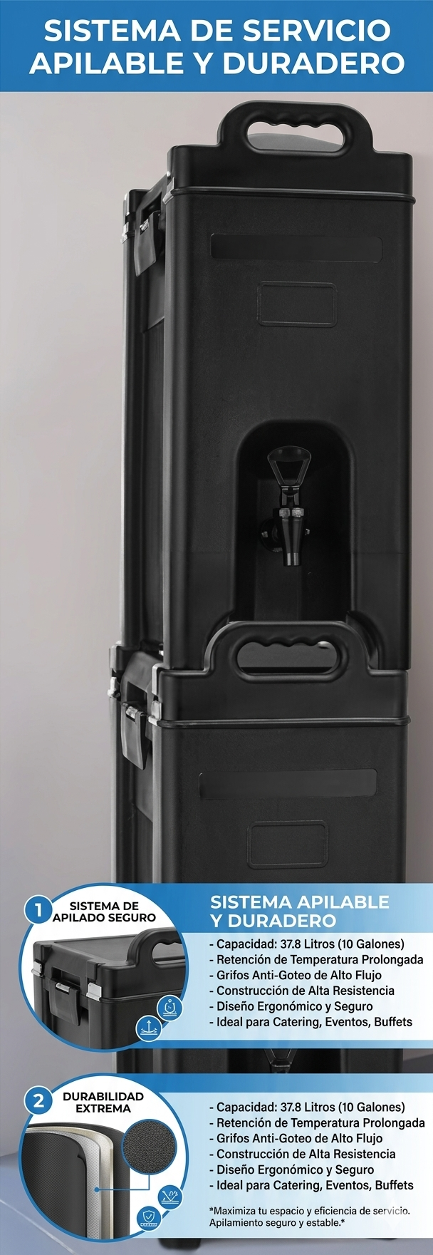 Dispensador De Bebidas Isotérmico Aislado De 5 galones (19 L) 4