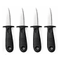 Set x 4 Cuchillo para Ostras – Estilo Boston 7,6 cm Acero Inoxidable Mango De Polipropileno Negro - Miniatura 2