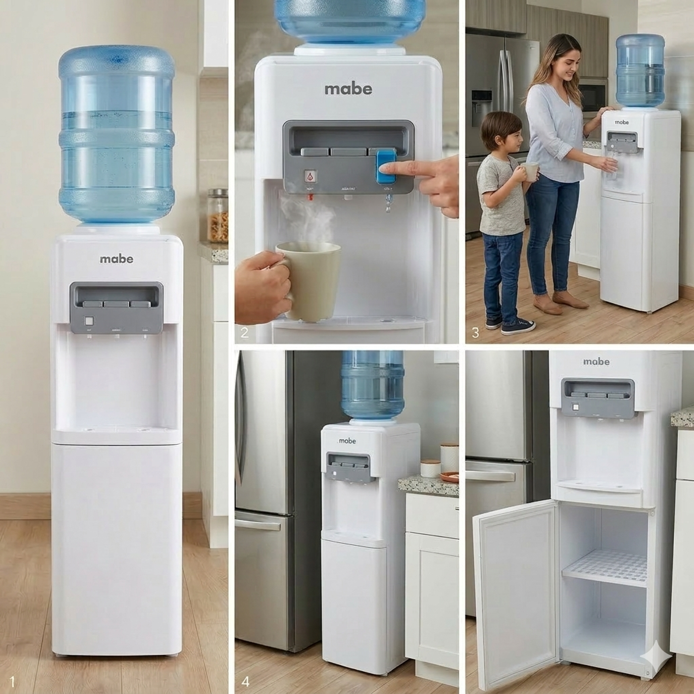 Dispensador de agua eléctrico de tres temperaturas incluye tres llaves  1