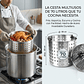 Cesta Escurridora de Acero Inoxidable de 70 Litros Multiuso Vapor Freir Escurrir - Miniatura 2
