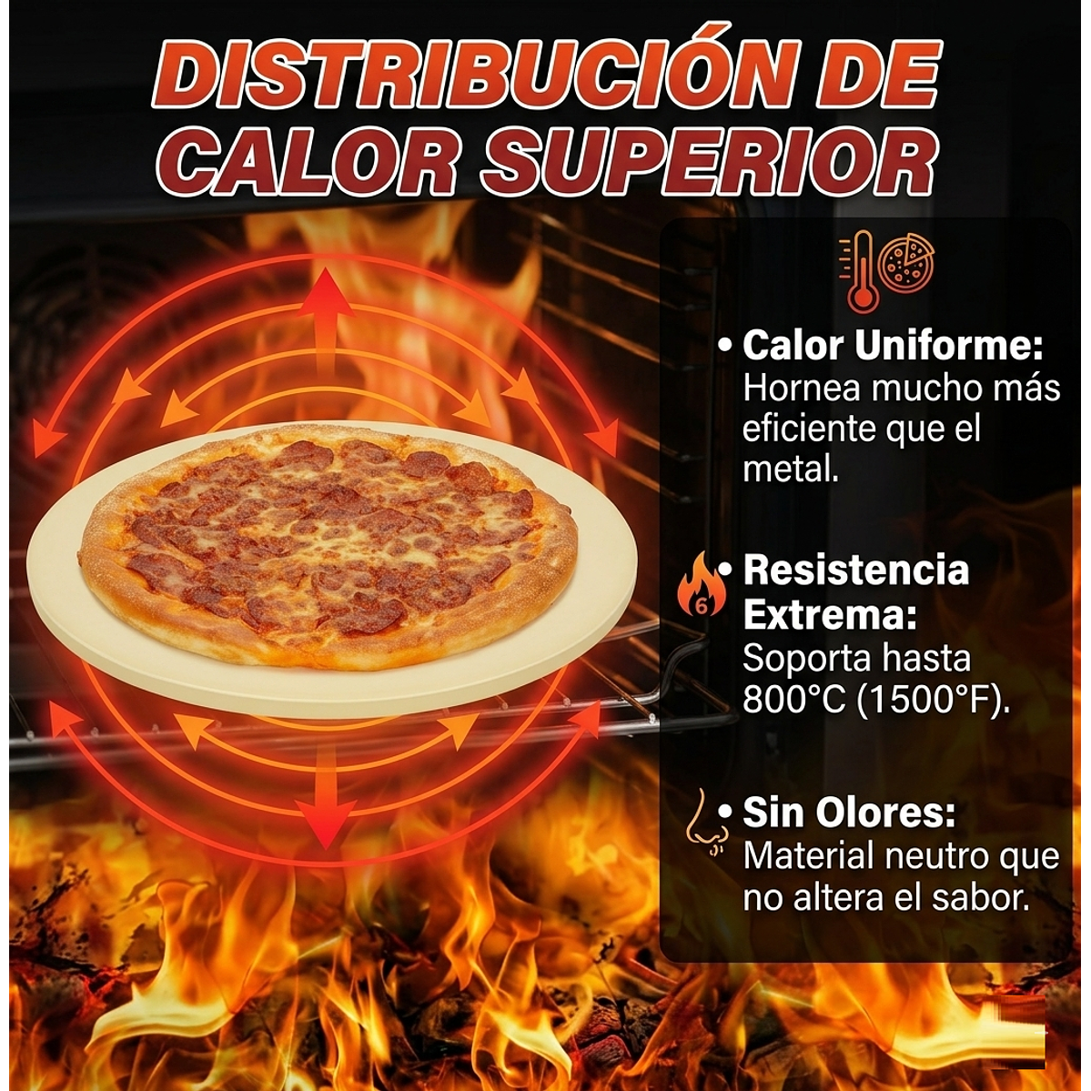 Piedra Redonda para Pizza Profesional – 37.5 cm Horno Parrilla Asador Barril Ahumadores 2