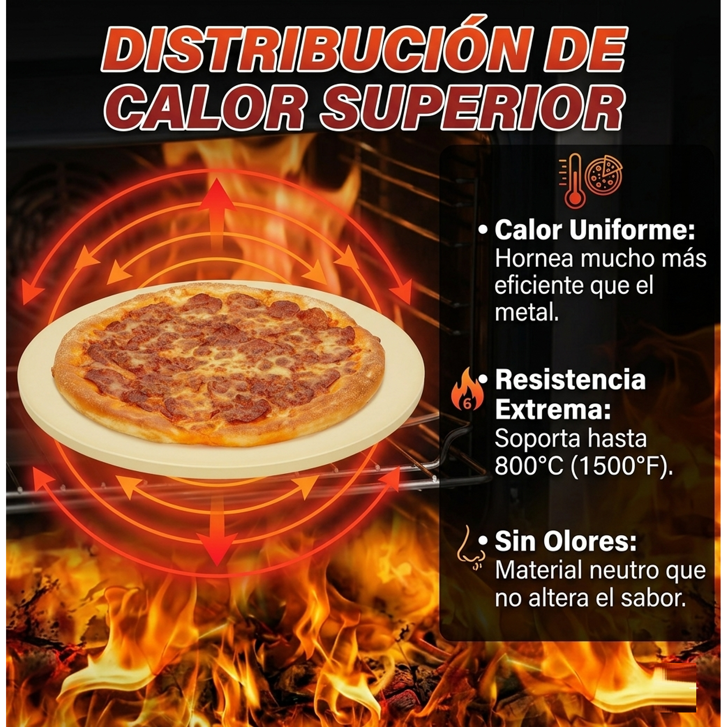 Piedra Redonda para Pizza Profesional – 37.5 cm Horno Parrilla Asador Barril Ahumadores 2