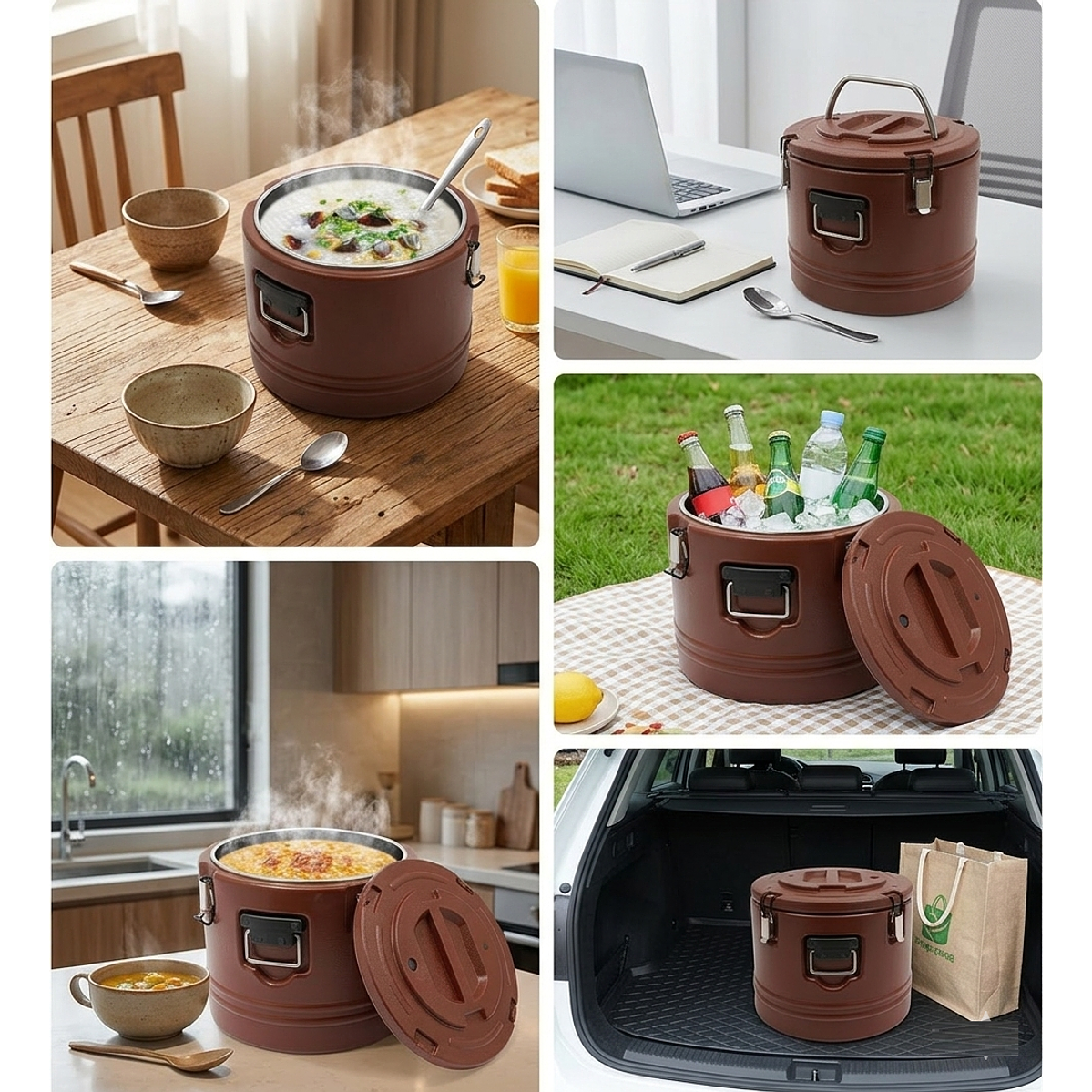 Contenedor De Polietileno Isotérmico  Para Almacenar Y Transportar Sopa 30 L 3