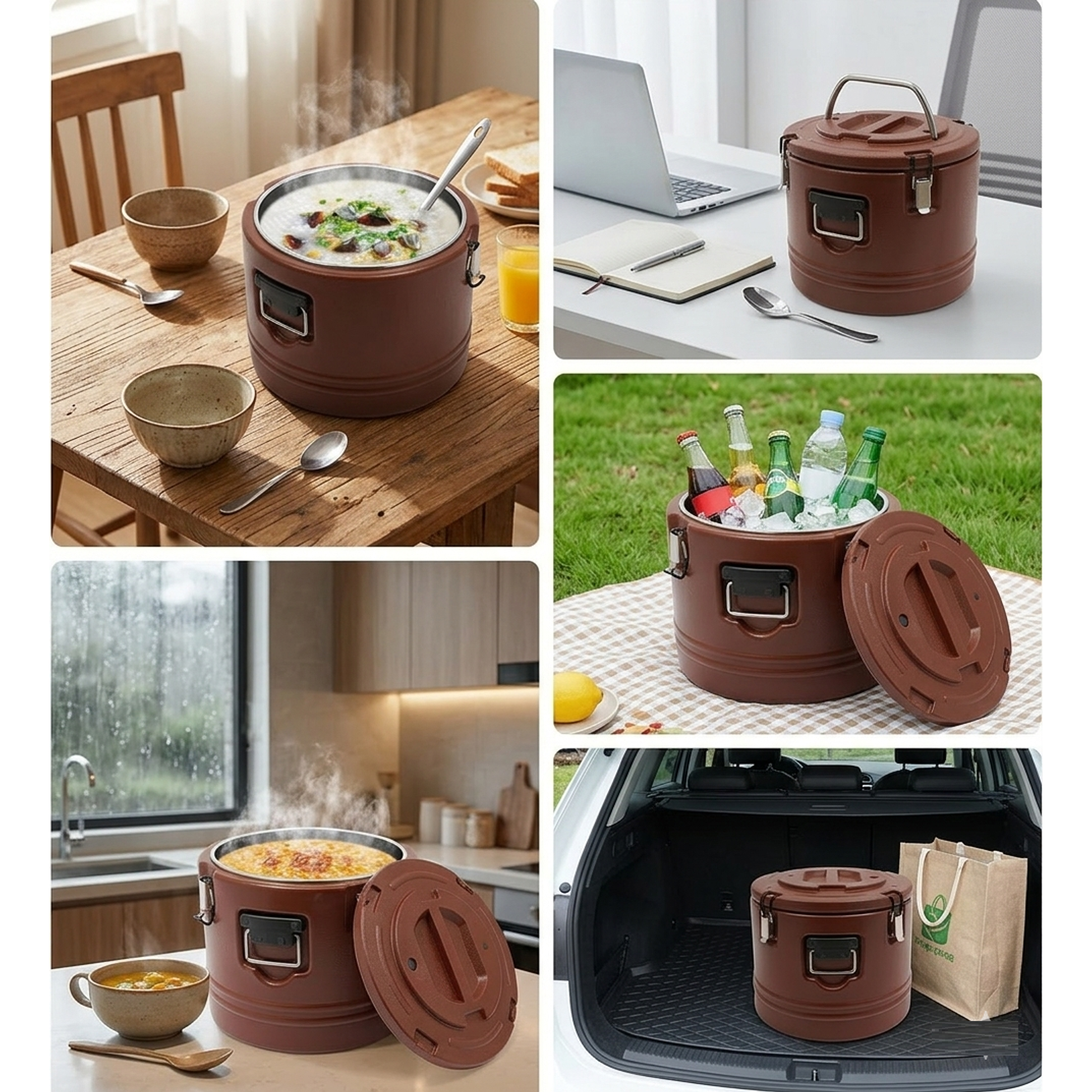 Contenedor De Polietileno Isotérmico  Para Almacenar Y Transportar Sopa 30 L 3