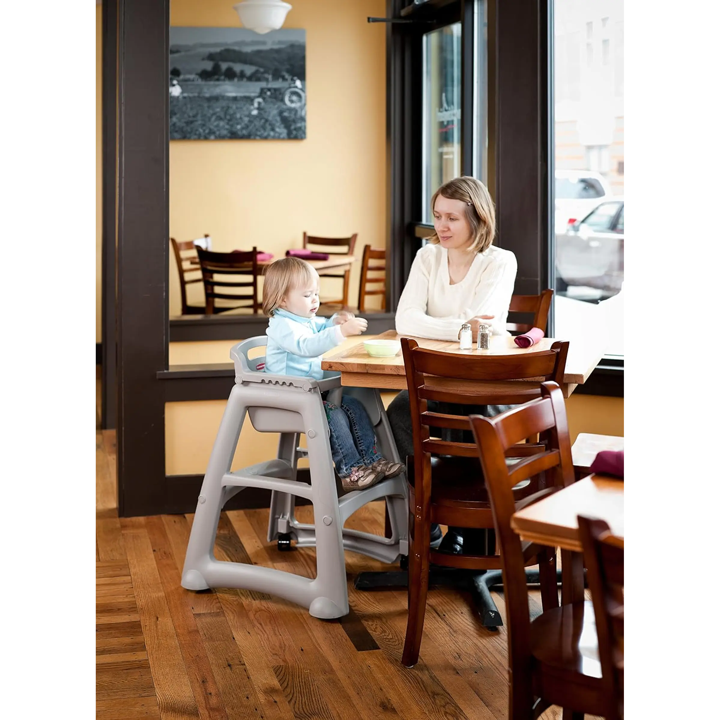 Silla De Bebe Niños Alta De Plástico Casa Restaurante 2