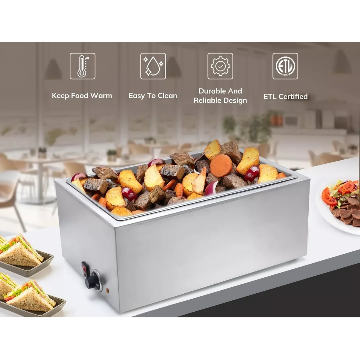 Baño De María Samovar Eléctrico Calentador Acero 20 Litros 2