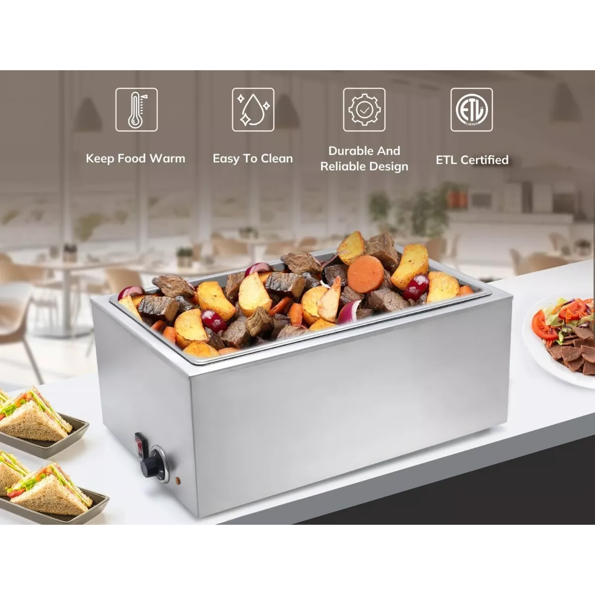 Baño De María Samovar Eléctrico Calentador Acero 20 Litros 2