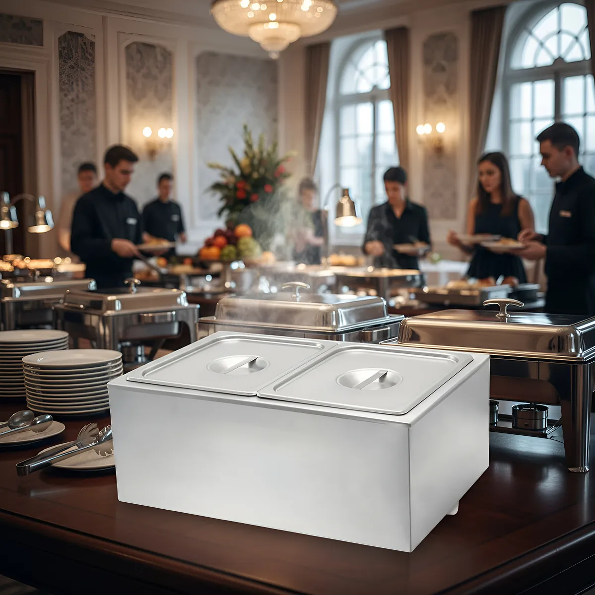 Baño De María Samovar Eléctrico Calentador Acero 20 Litros 7