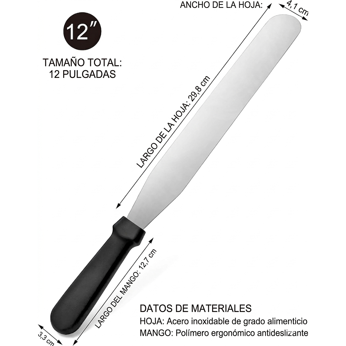 Espátula Recta De 30 Cm Diseñada Para Glasear Tortas y Pasteles 1