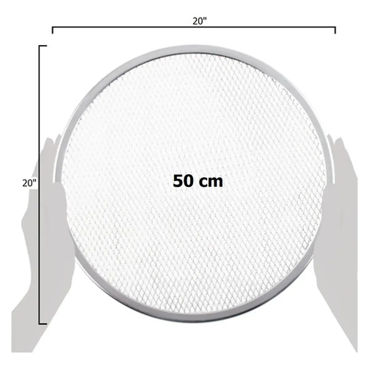 Malla Screen Pizza 50 Cm 20  Perforada Aluminio Restaurante  1