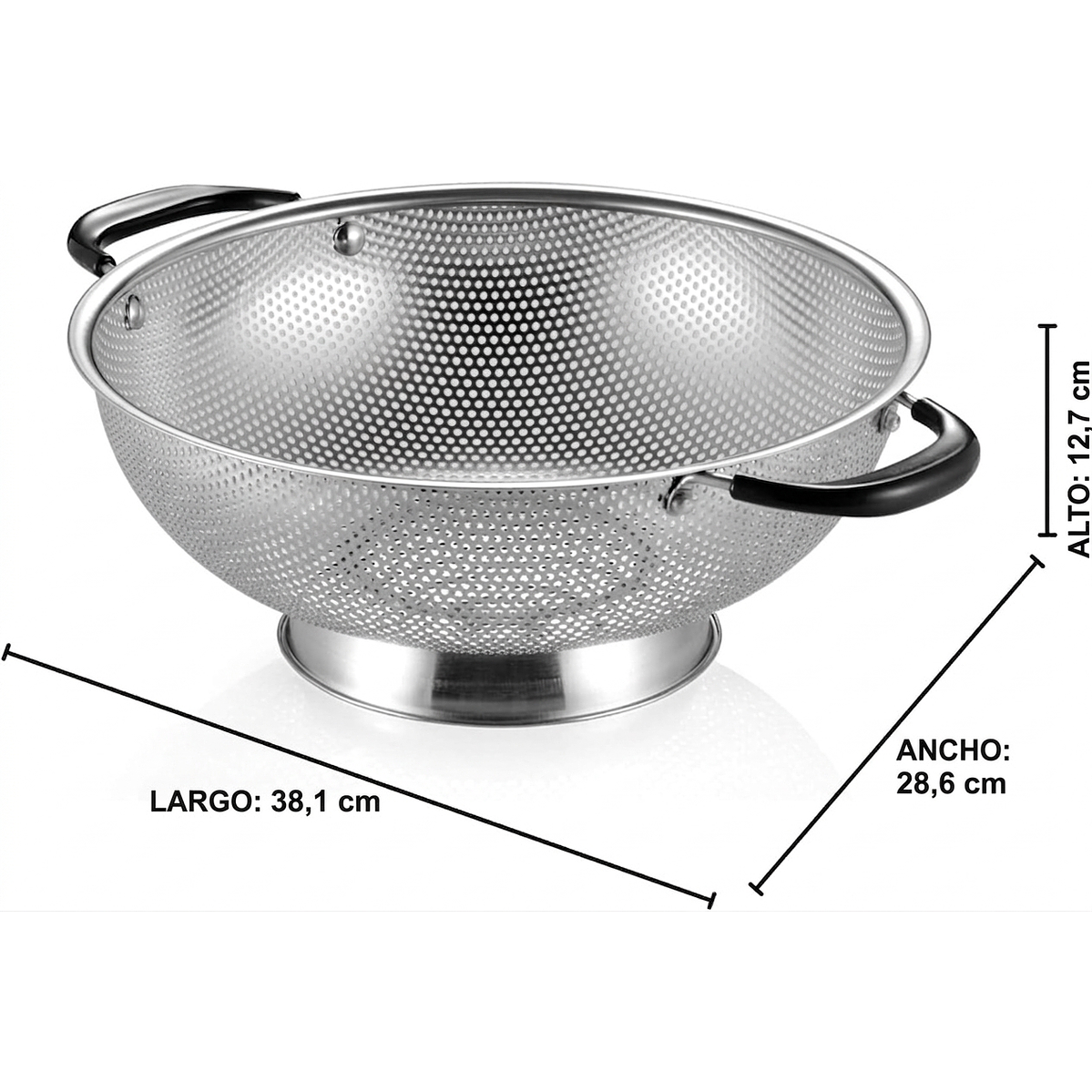 Colador Recipiente Acero Inoxidable Escurridores Capacidad de 5 qt (≈4,7 L) 2