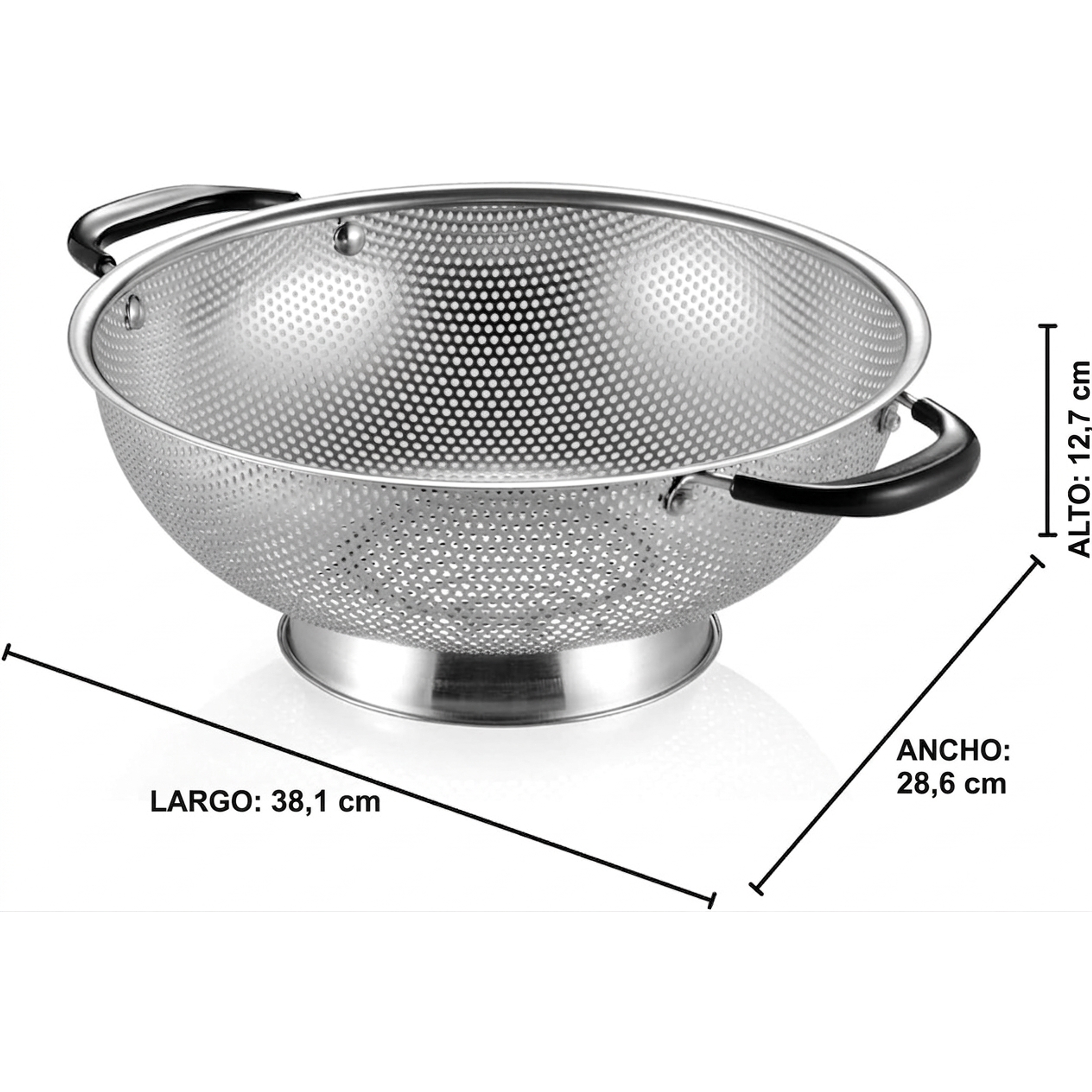 Colador Recipiente Acero Inoxidable Escurridores Capacidad de 5 qt (≈4,7 L) 2