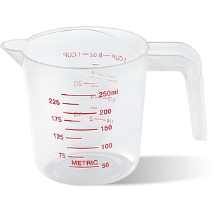 Taza Medidora De Policarbonato 1 Taza 8 Oz 250ml Repostería