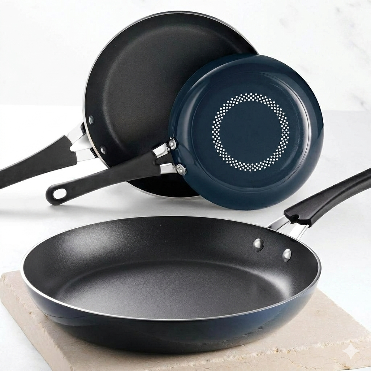 Juego De 3 Sartenes Pro Antiadherentes De Aluminio Con Recubrimiento Libre De PFOA 1
