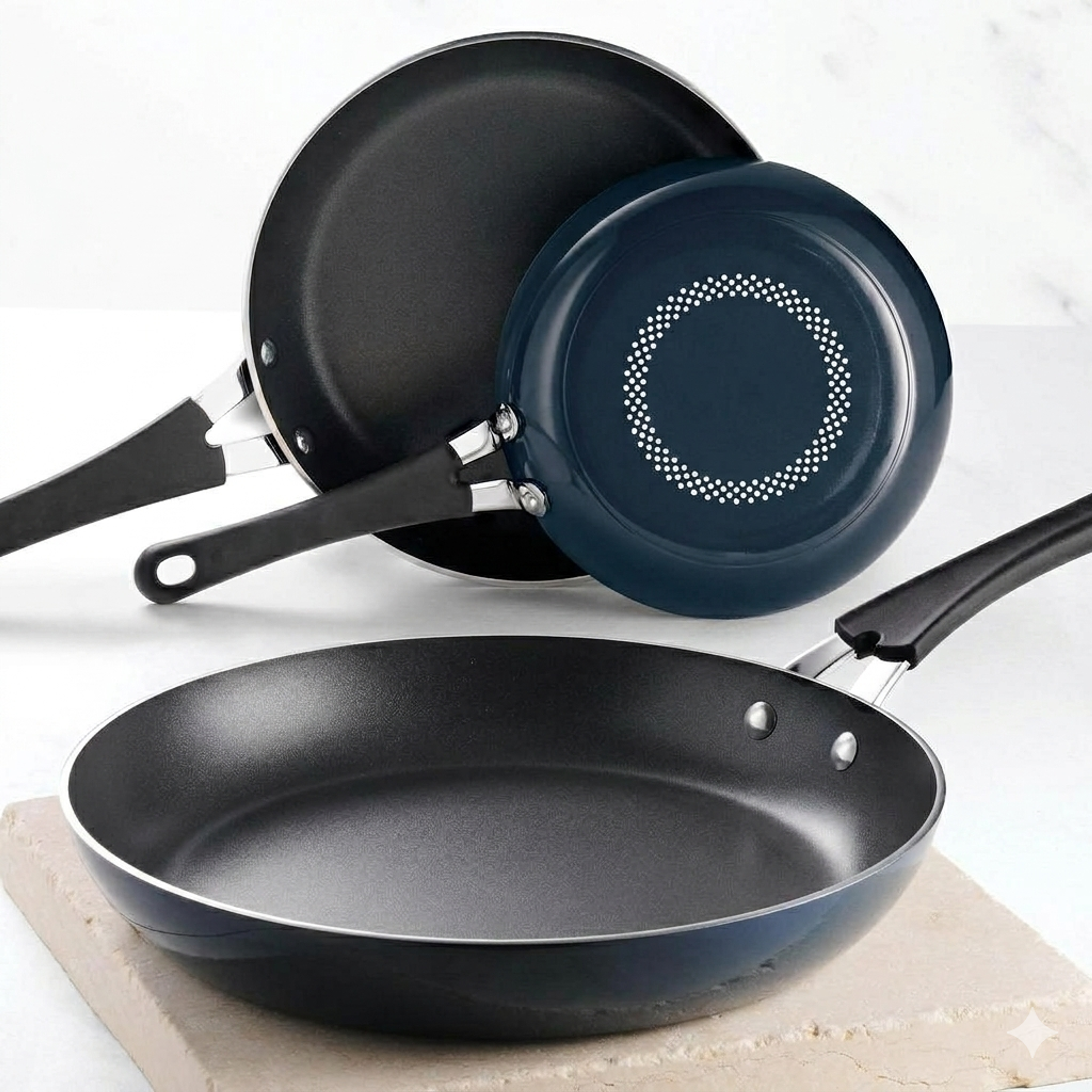 Juego De 3 Sartenes Pro Antiadherentes De Aluminio Con Recubrimiento Libre De PFOA 1