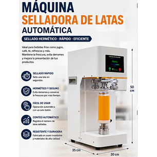  Máquina Selladora de Latas Automática – Comercial/Profesional