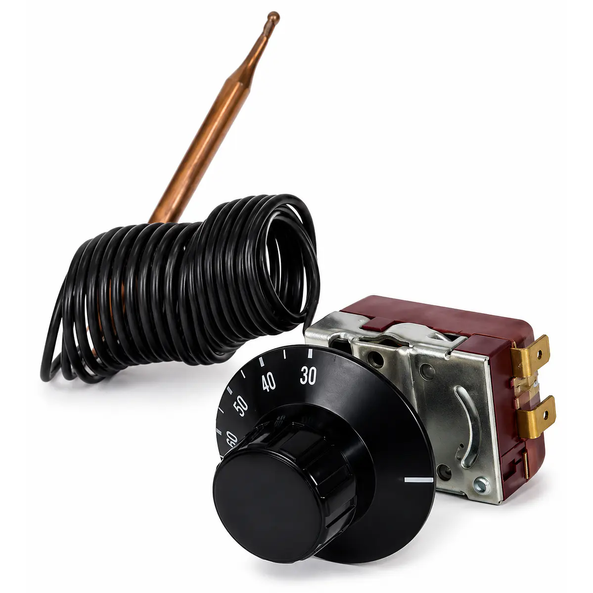 Termostato con perilla NT129, rango de control 0‑90 °C 6021350005 1
