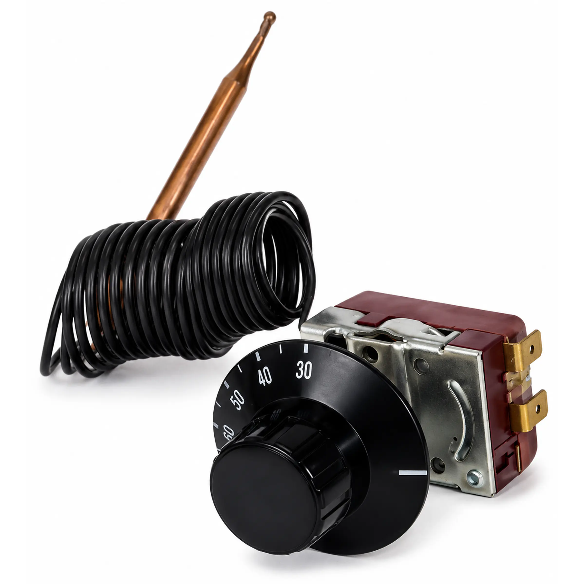 Termostato con perilla NT129, rango de control 0‑90 °C 6021350005 1