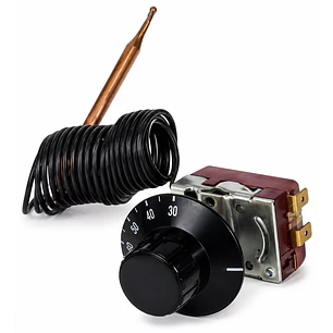 Termostato con perilla NT129, rango de control 0‑90 °C 6021350005