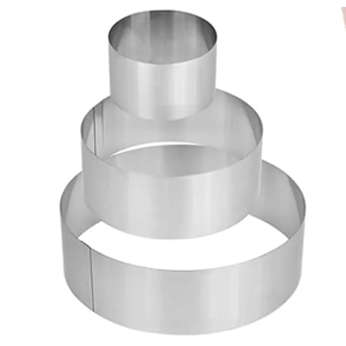Juego de moldes circulares de acero inoxidable 1